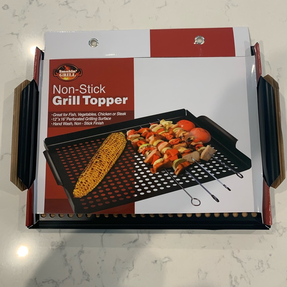Non-Stick Grill Topper & Digital Thermometer 🌡